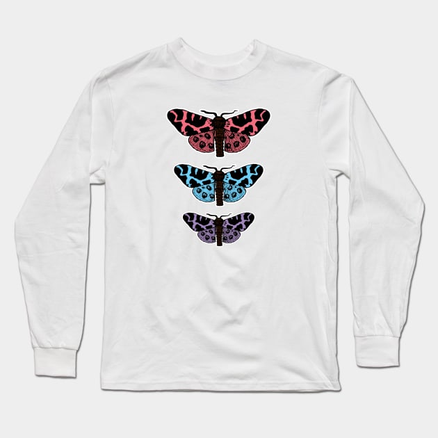 Cute Moth Long Sleeve T-Shirt by LunaMay